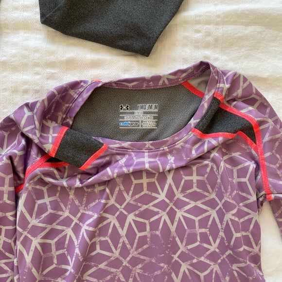 Under Armour Cold Gear long sleeve t-shirt and legging set size medium fitted - Picture 2 of 10